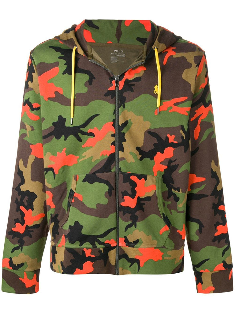 camouflage print hoodie