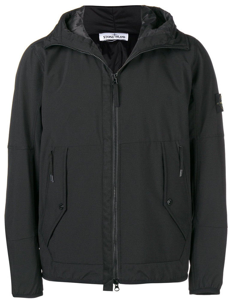 hooded shell jacket