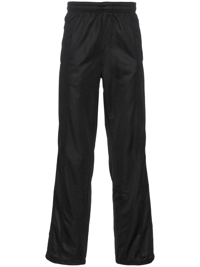 drawstring track pants with side stripe