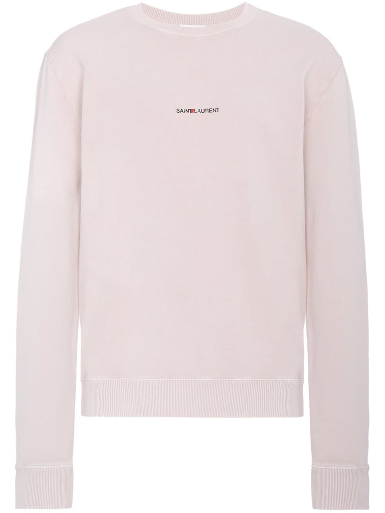 Pink logo print sweatshirt