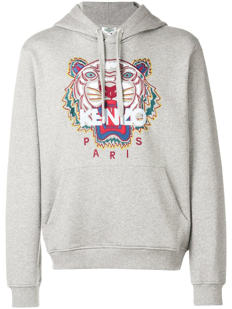 tiger embroidered hoodie