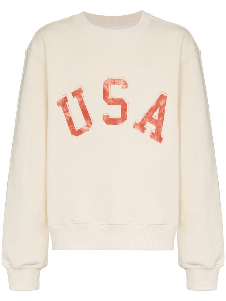 USA print cotton sweatshirt