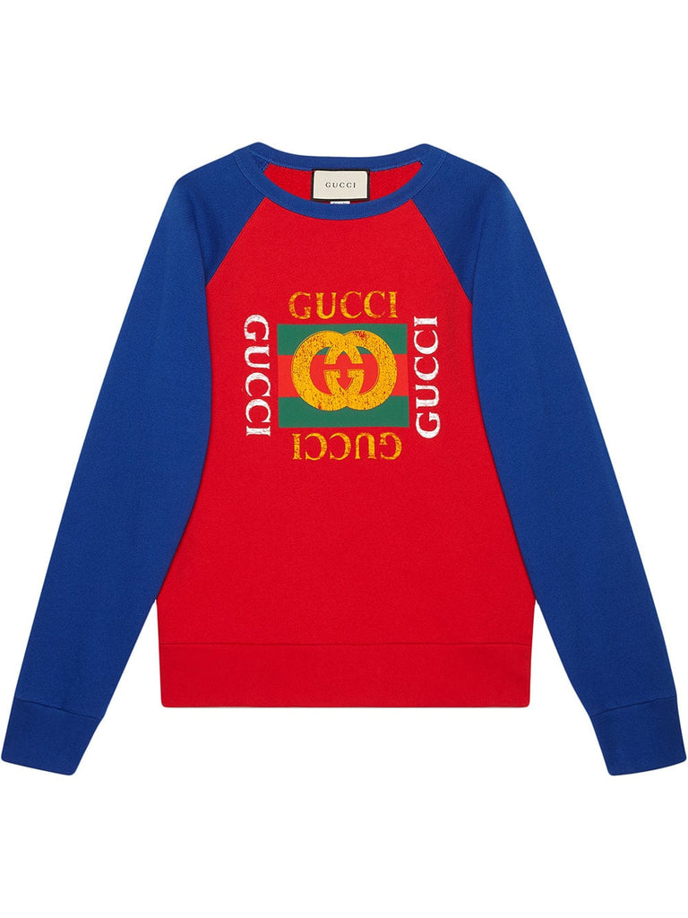 Cotton jersey sweatshirt with Gucci logo