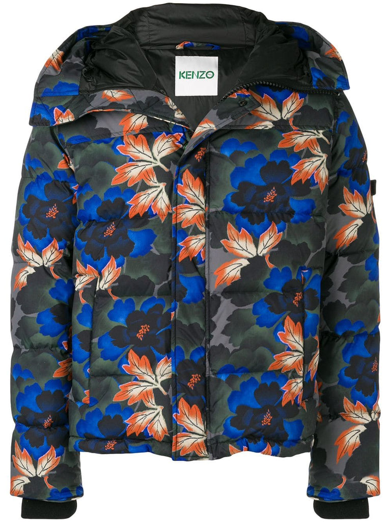 floral-print padded jacket