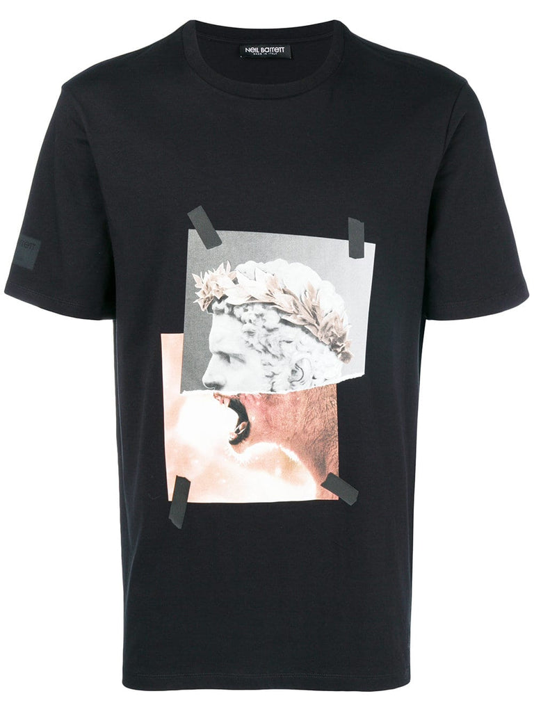 collage print T-shirt