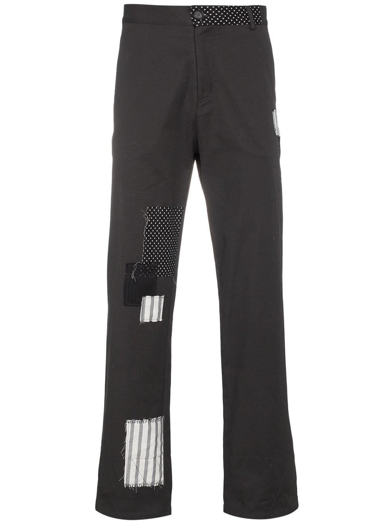 Grey patchwork trousers