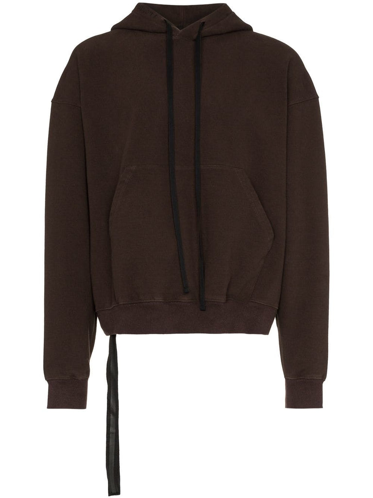 oversized terry cotton blend hoodie