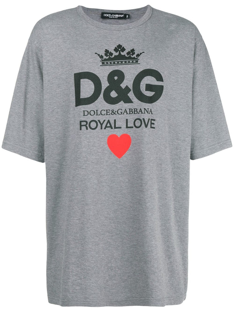 royal love print T-shirt