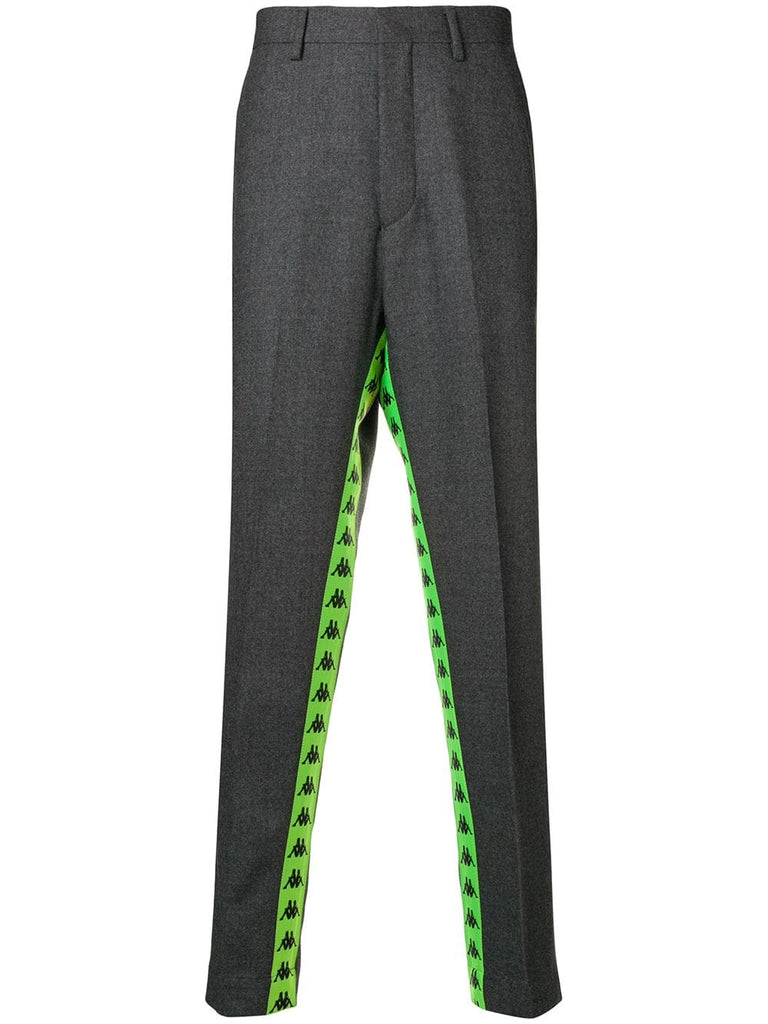 DANILO PAURA X KAPPA logo stripe oversized trousers