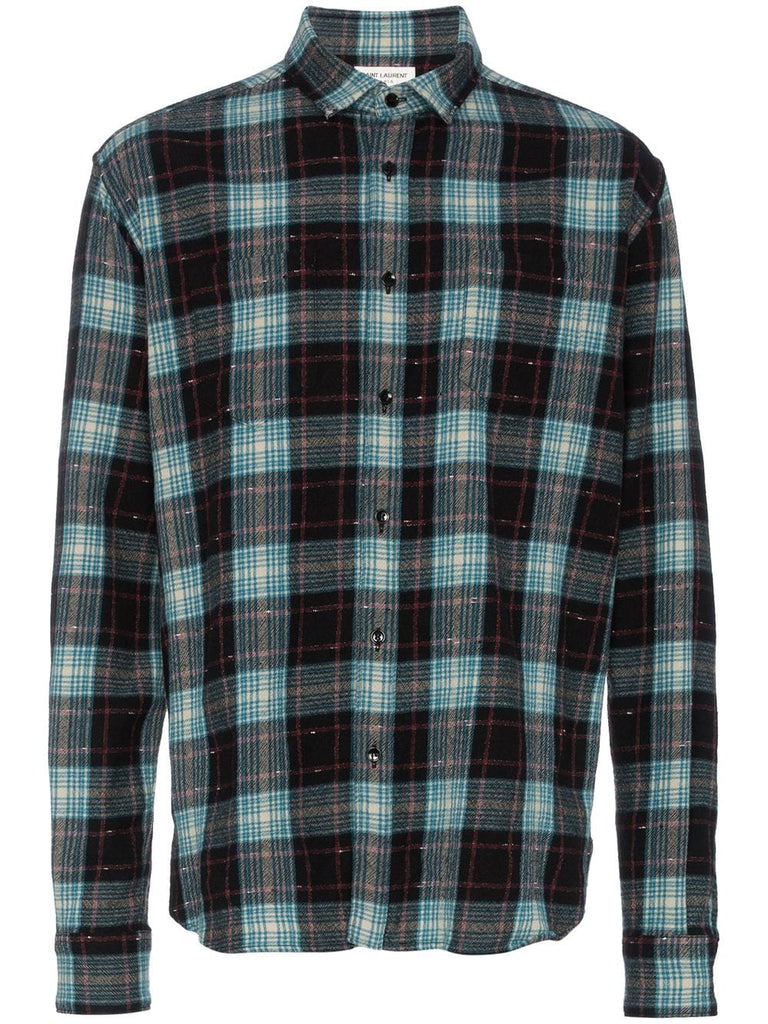 check wool shirt