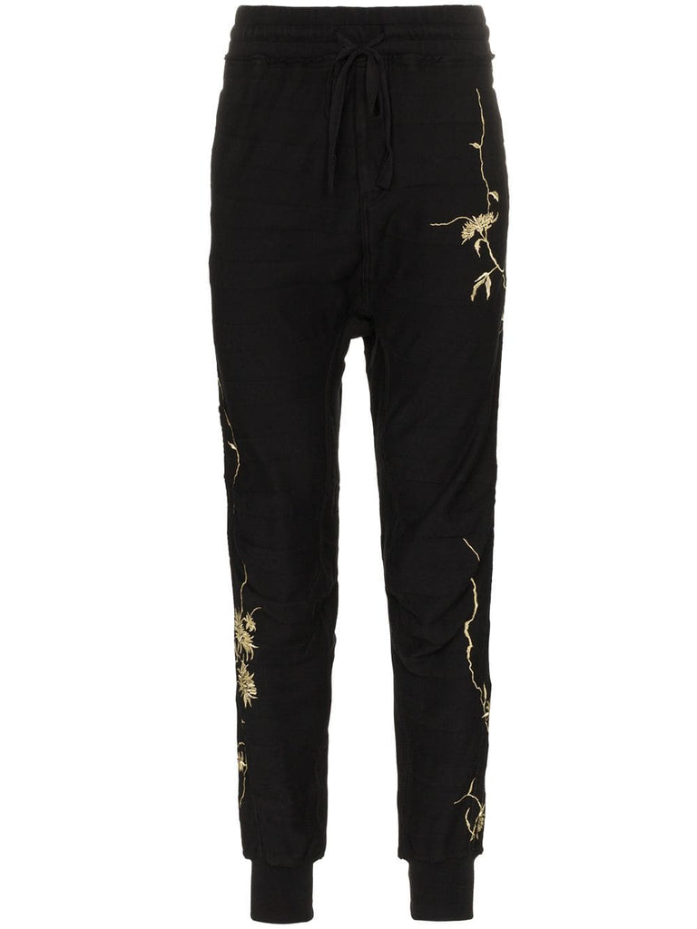 embroidered track pants