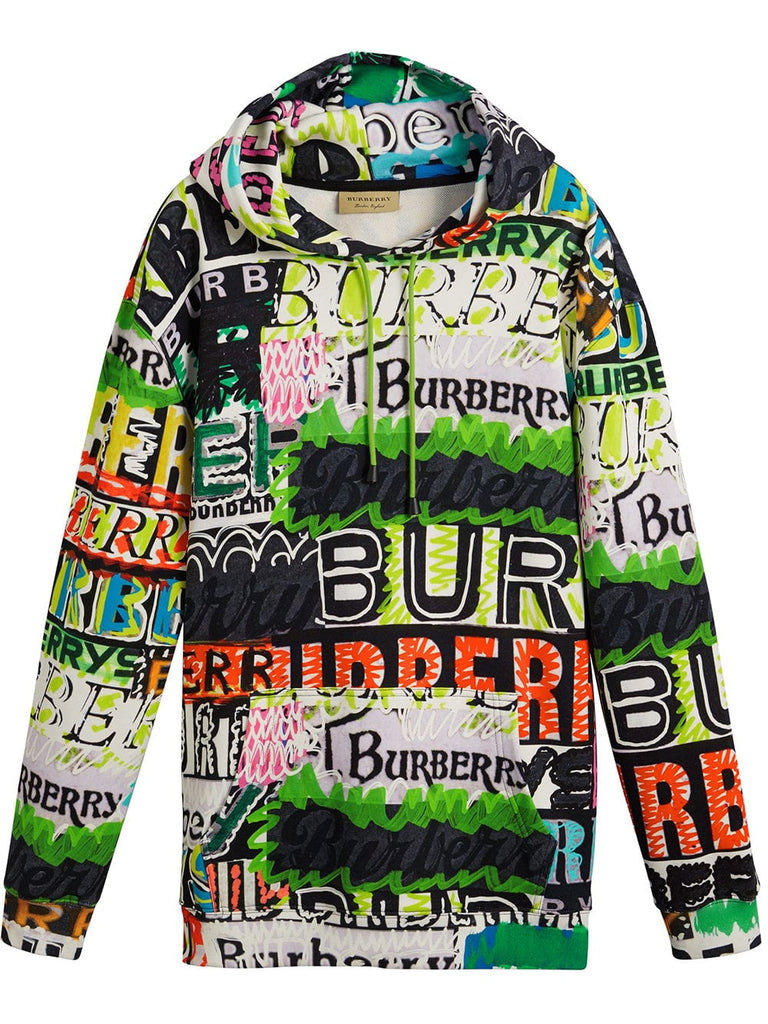 oversized logo print hoodie