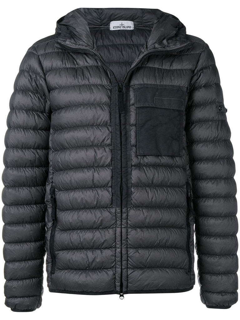 zipped padded jacket