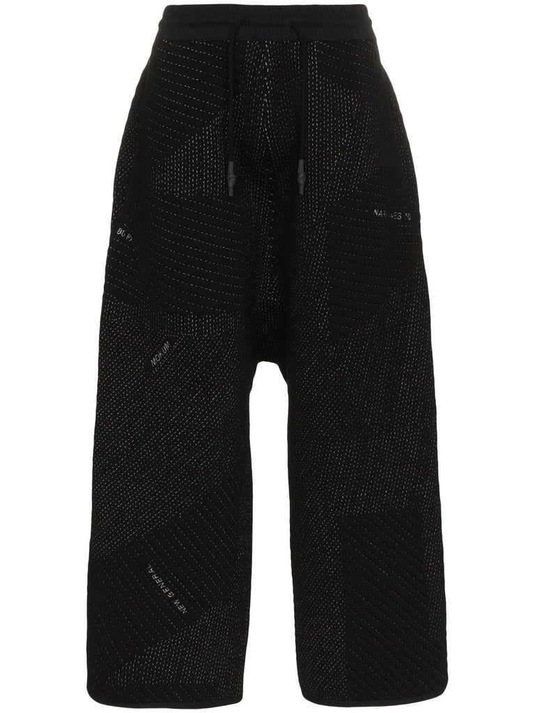 drop crotch panelled trousers