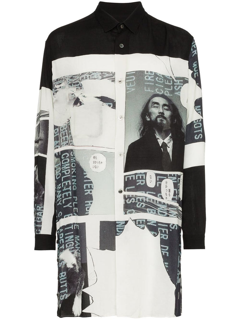 Longline Yohji Printed Shirt