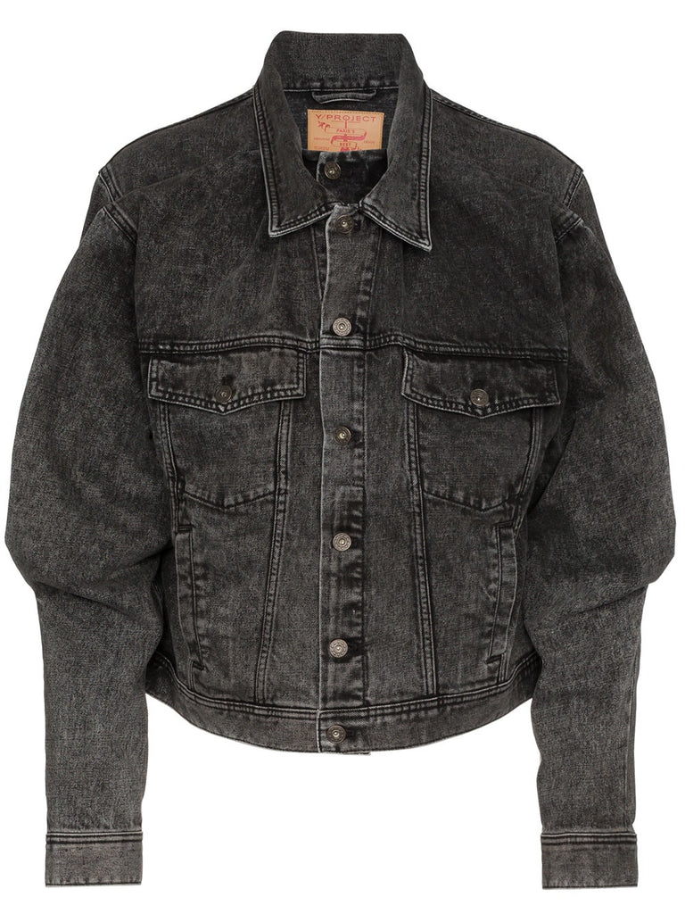 double front denim jacket