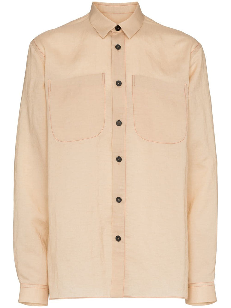 contrast button shirt