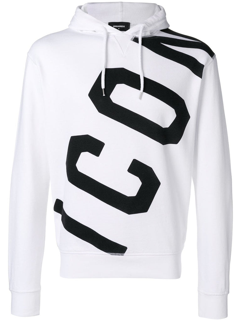 Icon logo printed hoodie