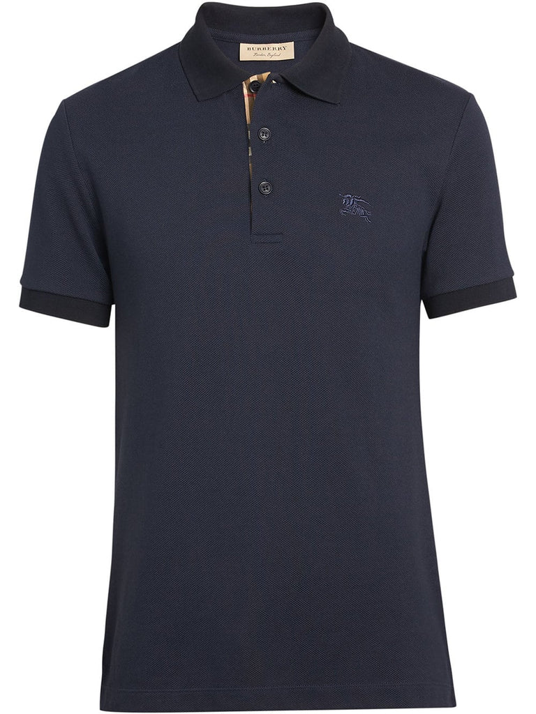 contrast-collar polo shirt