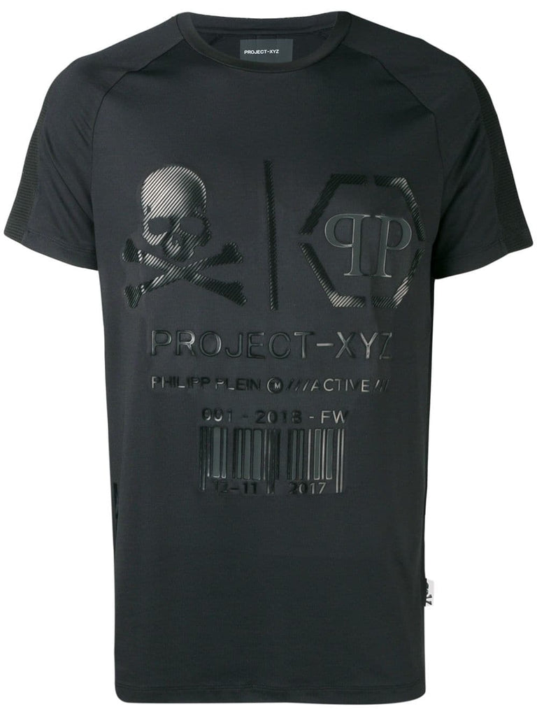 skull and logo print T-shirt