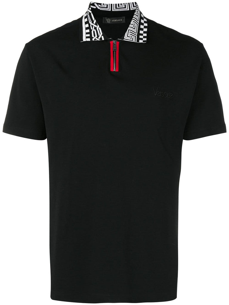 front zipped polo shirt