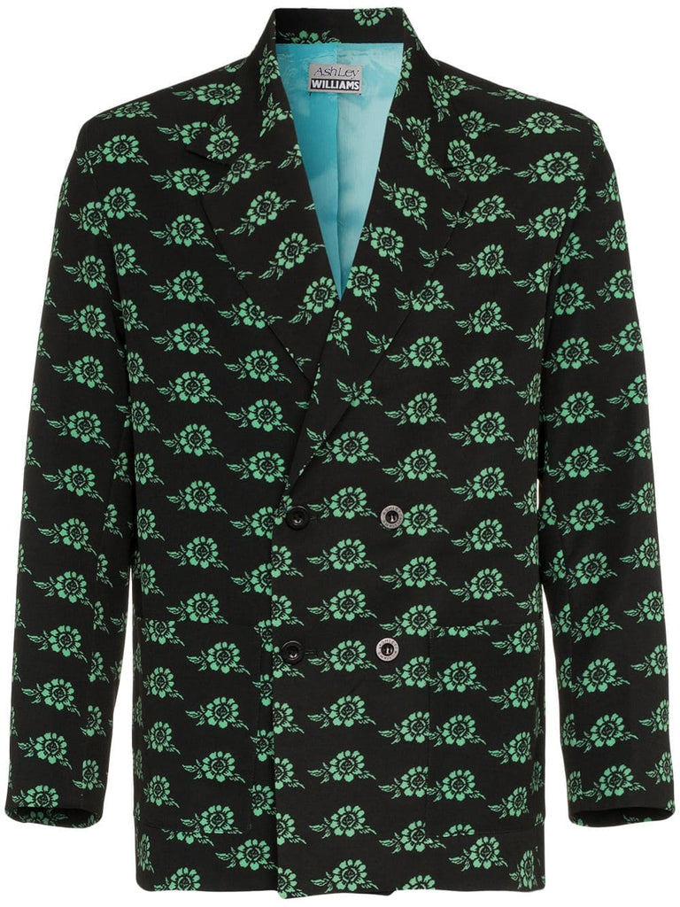 rose print executive blazer