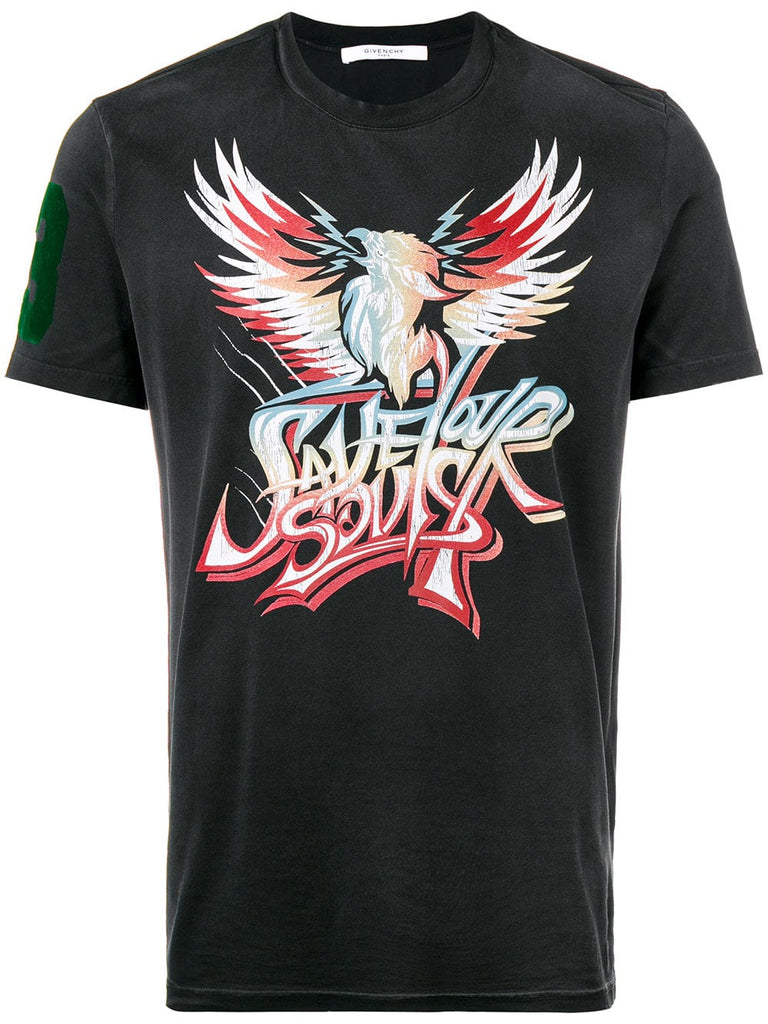 Wings print short-sleeve T-shirt