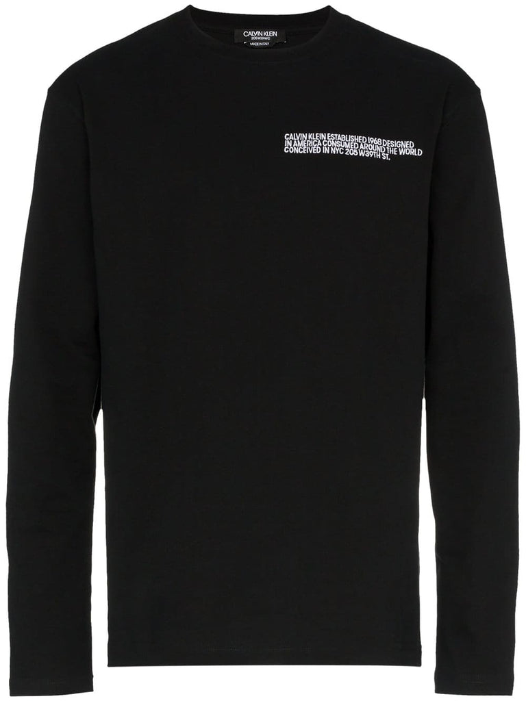 black address logo long sleeve TShirt