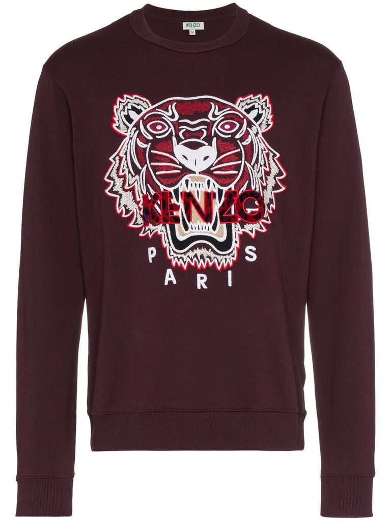 tiger embroidered sweatshirt