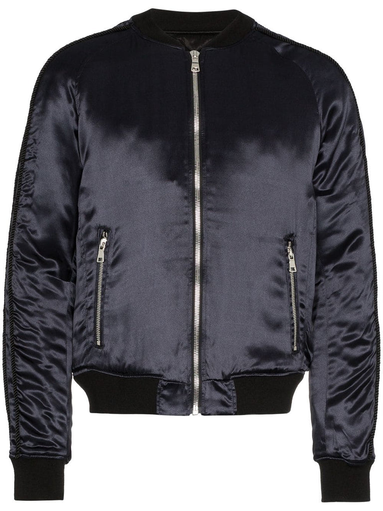 Galaxy logo print bomber jacket