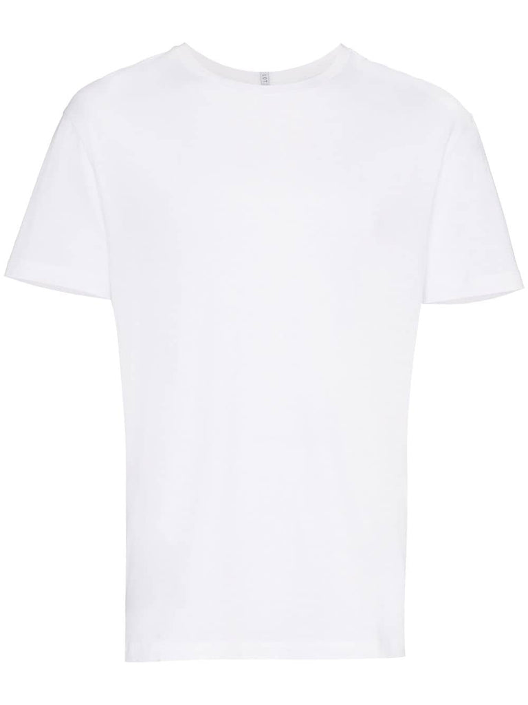 white short sleeve cotton blend t shirt