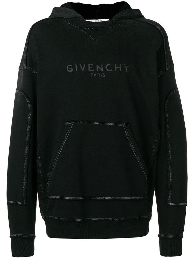 Blurred Givenchy distressed hoodie