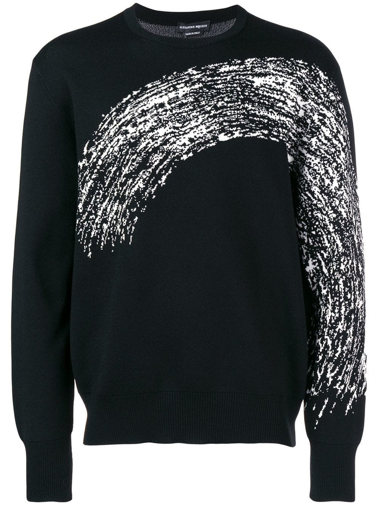 contrast stroke sweatshirt