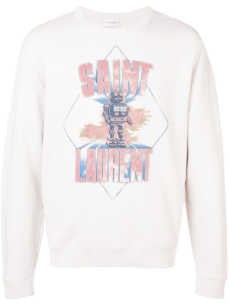 robot logo print sweatshirt