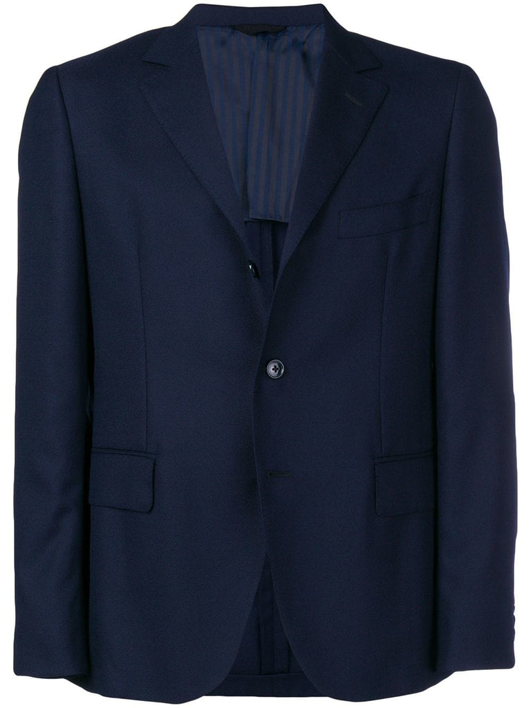 textured single breasted blazer