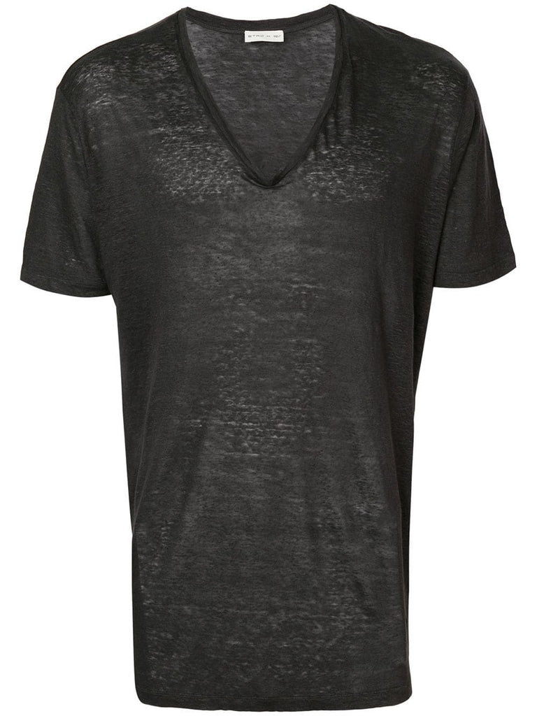 longline V-neck T-shirt