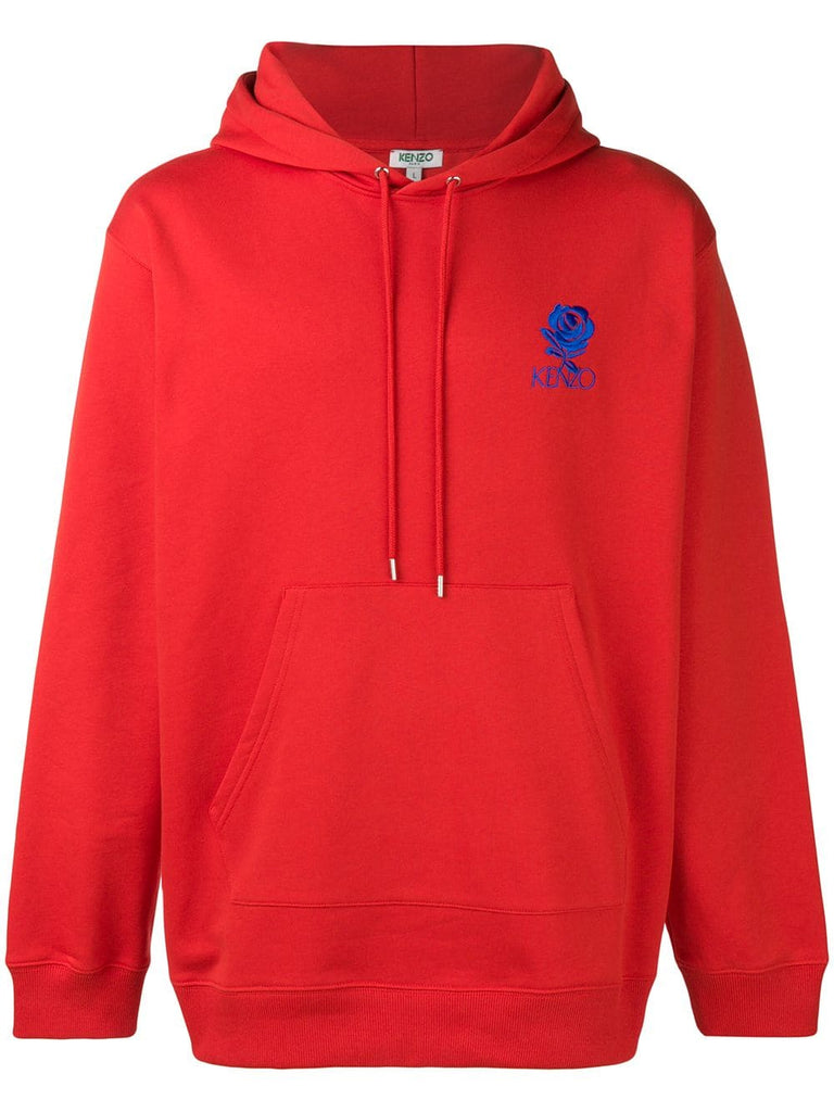 logo embroidered hoodie