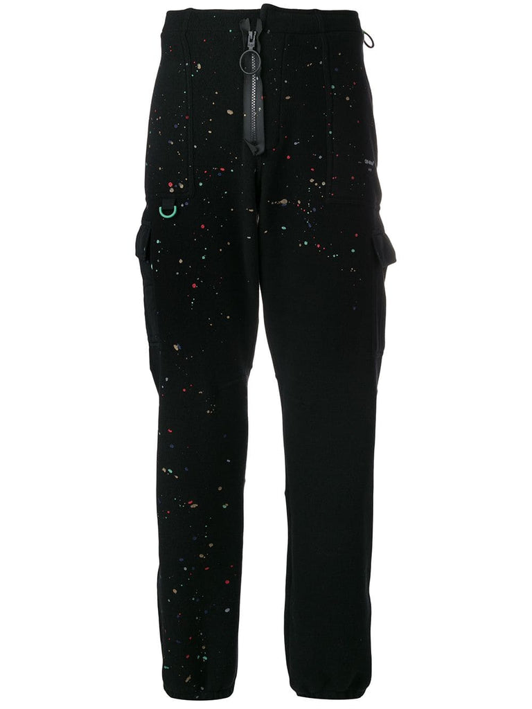 paint splatter-effect track pants