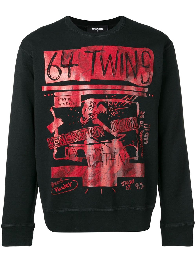 printed '64 twins' sweatshirt