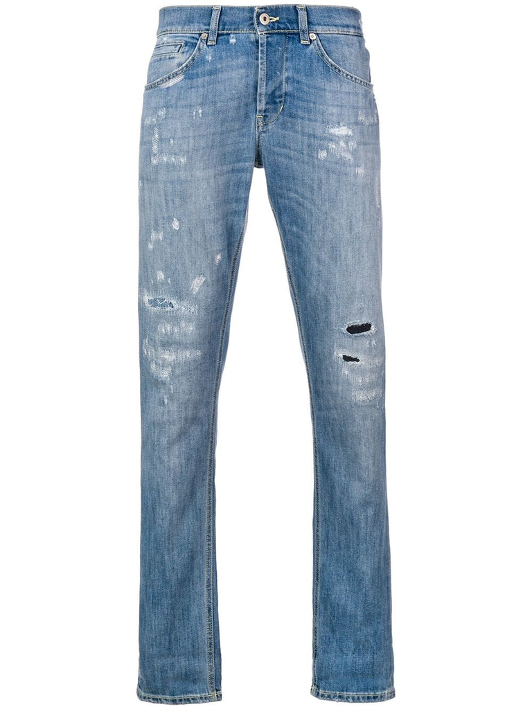 distressed stonewashed jeans