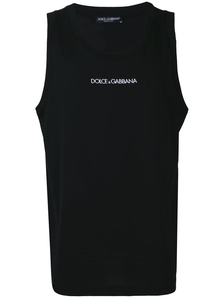 sleeveless logo tank top