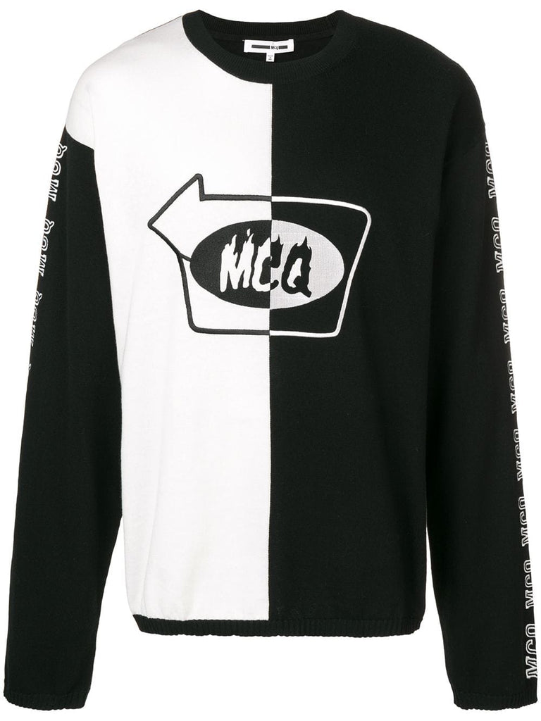 colour-block logo sweatshirt