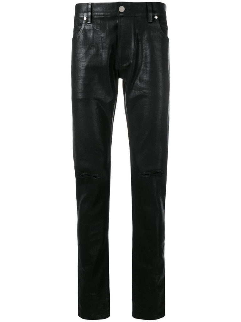 coated skinny jeans