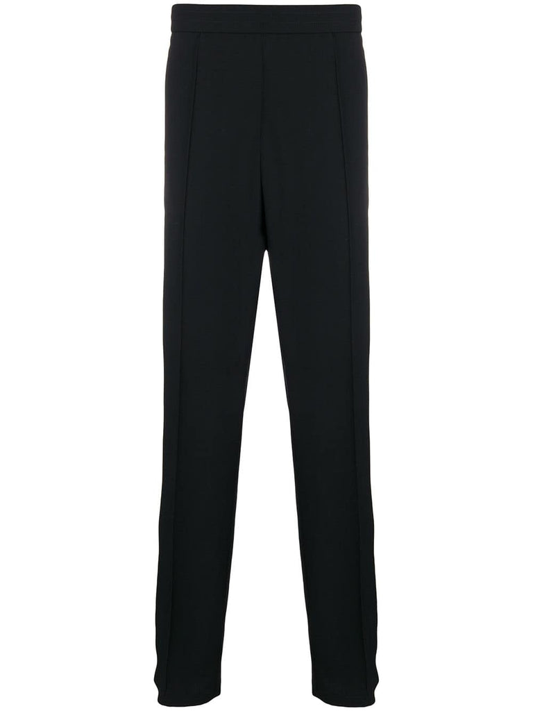 logo detail straight-leg trousers