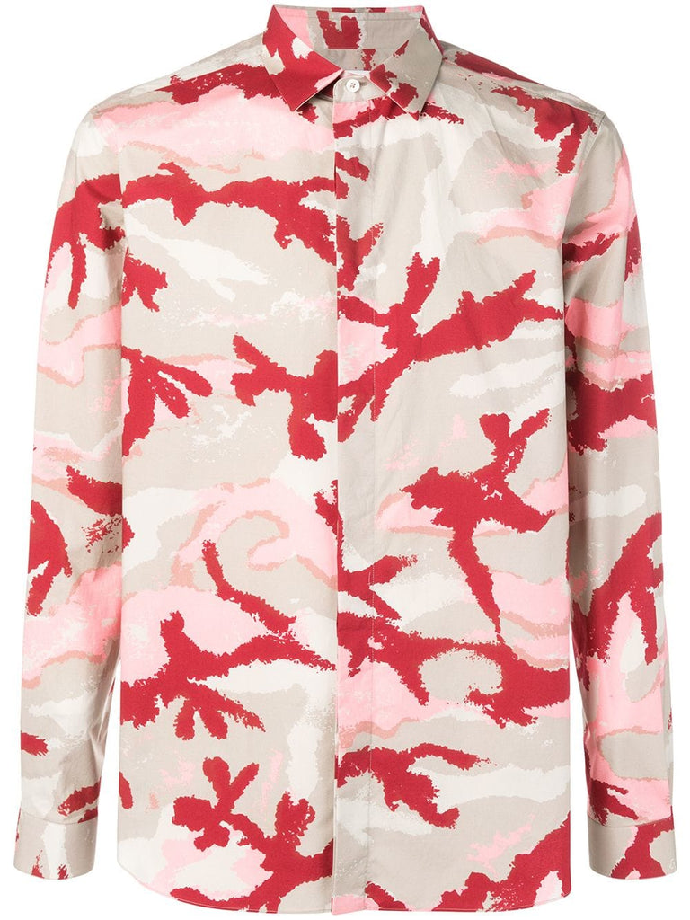 camouflage print shirt