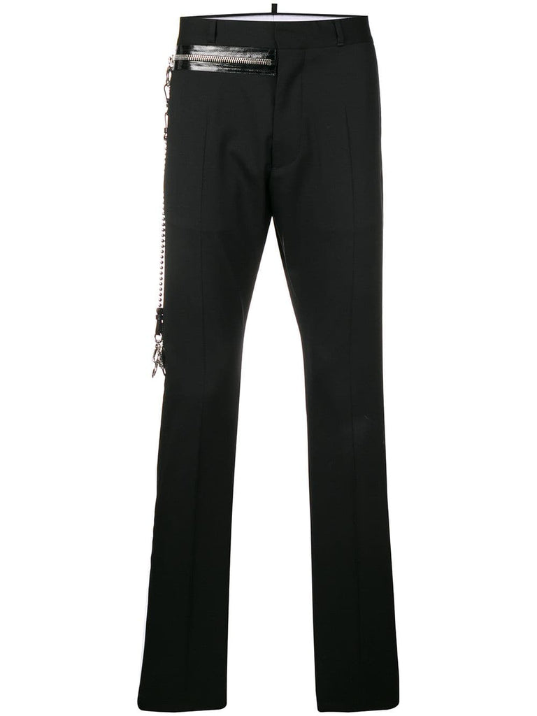 zip tailored trousers