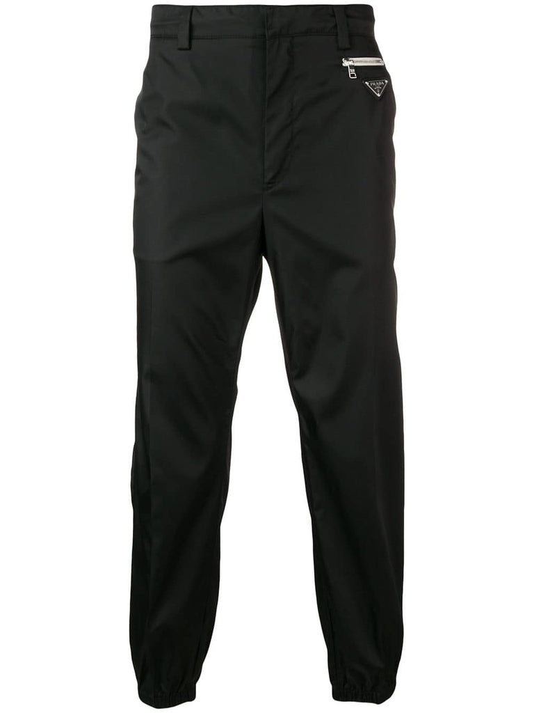 cropped tapered trousers