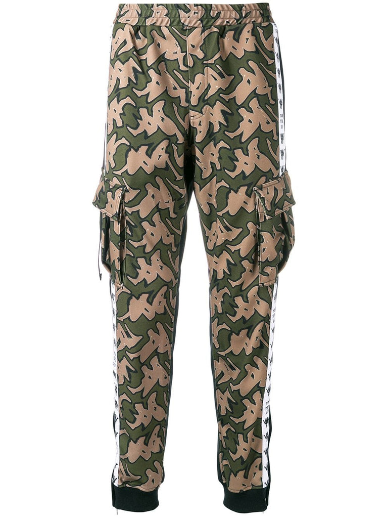 camouflage print track pants