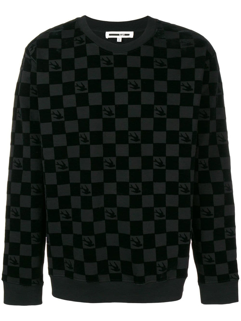 Swallow checkered sweatshirt