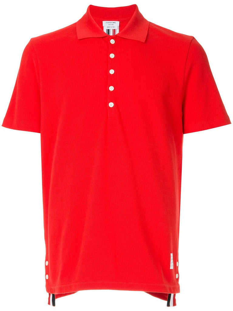 center-back stripe polo shirt